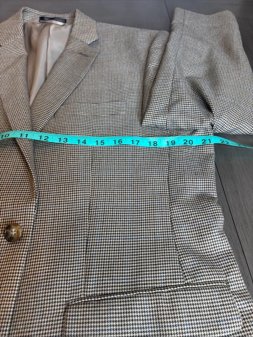 🤎 Lauren Ralph Lauren Men’s Brown Check Blazer 42R Lightweight Sport Coat 🤎
